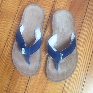 Chestnut Tasmina Shearling Thong Women Sandals